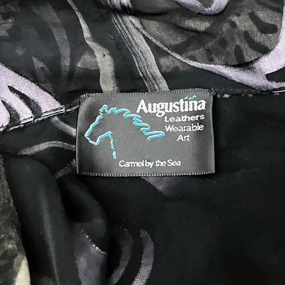 Augustina Carmel By The Sea Velvet Burnout Kimono Jacket Artwear Duster Open
